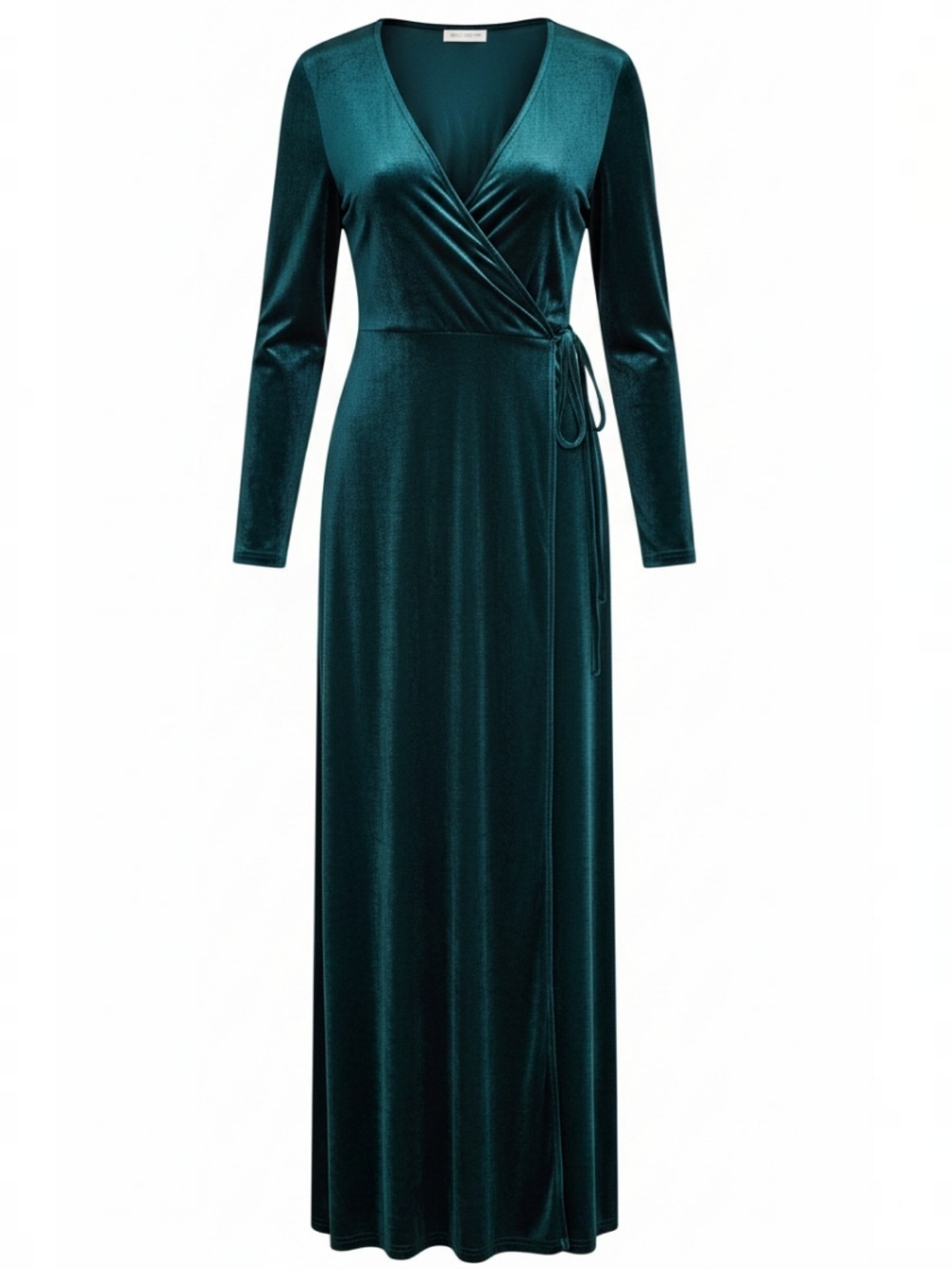 Baltic Born Esmerelda Marsielle Velvet Wrap Maxi Dress 1XL Emerald Green